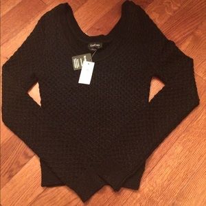 Bebe Black Shimmery Sweater