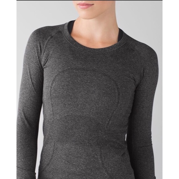 lululemon athletica Tops - Lululemon Swiftly Long Sleeve-Heathered Black, 6
