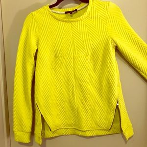 Tibi Yellow Textured Sweater