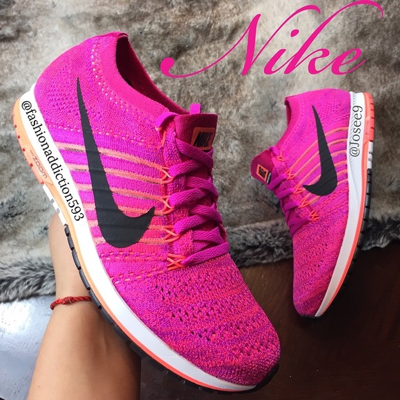 Nike Zoom Flyknit Streak Women's Pink white shoes - Picture 2 of 4