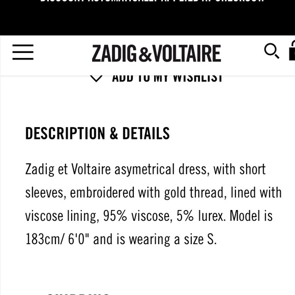 Zadig & Voltaire Racy Metal Dress - Picture 8 of 8