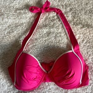 Tommy Bahama Two-Toned Pink & White Bikini Top