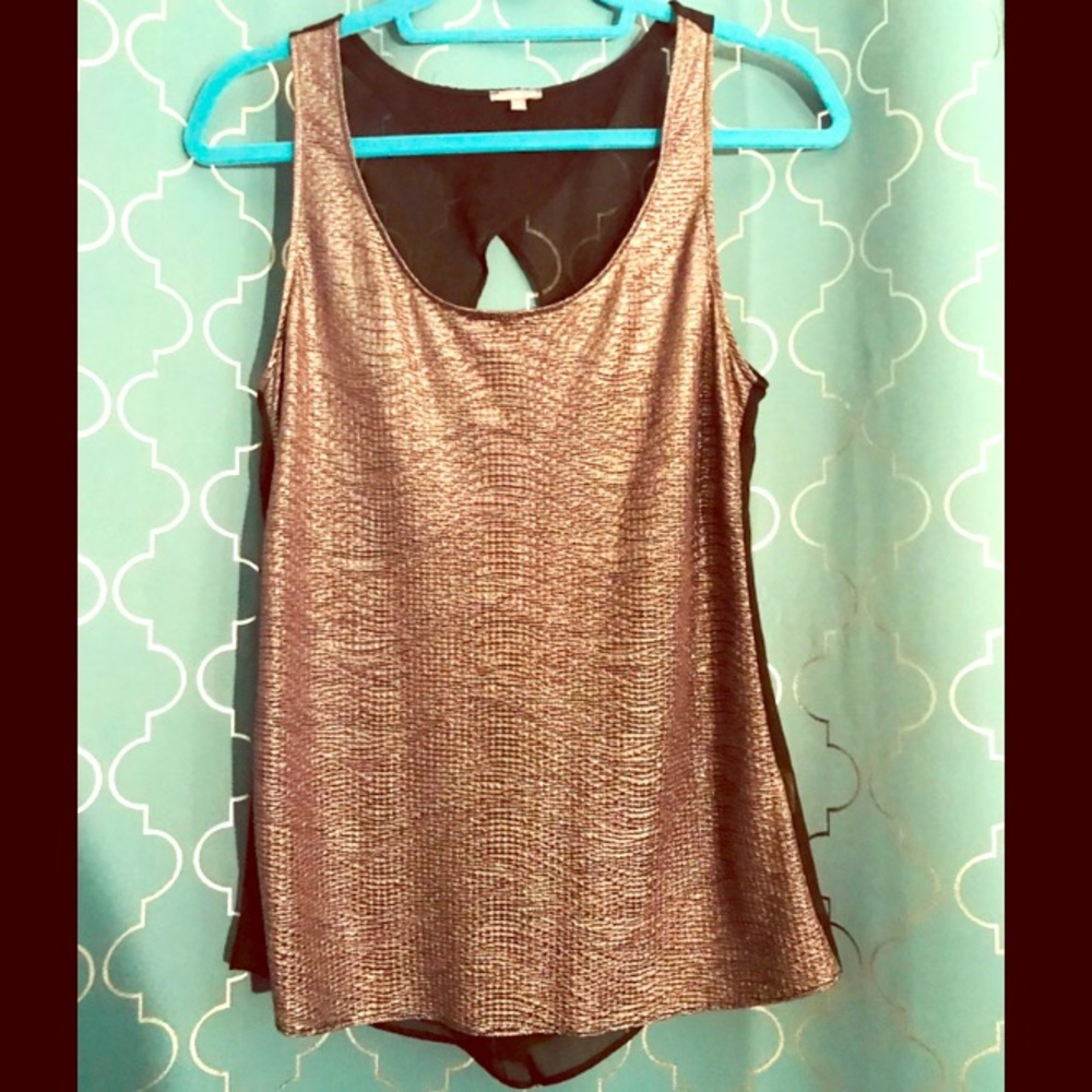Charlotte Russe Gold Shimmer Top