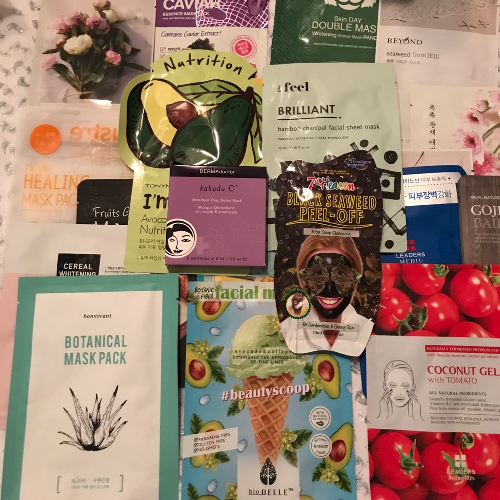 5 assorted NEW facial masks