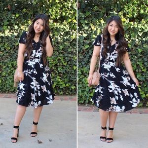 Merona Flutter Sleeve Floral Dress