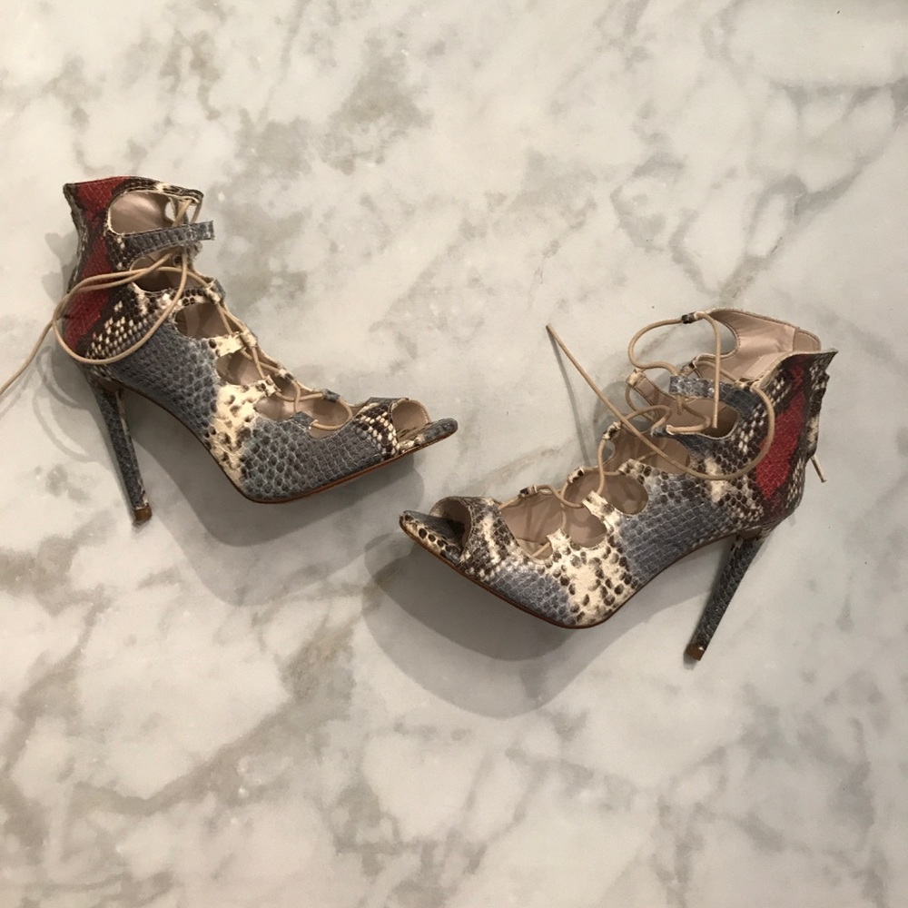 Zara snakeskin heels