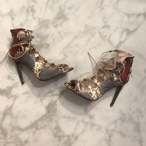 Zara snakeskin heels
