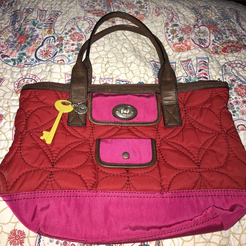 Red Fossil Bag