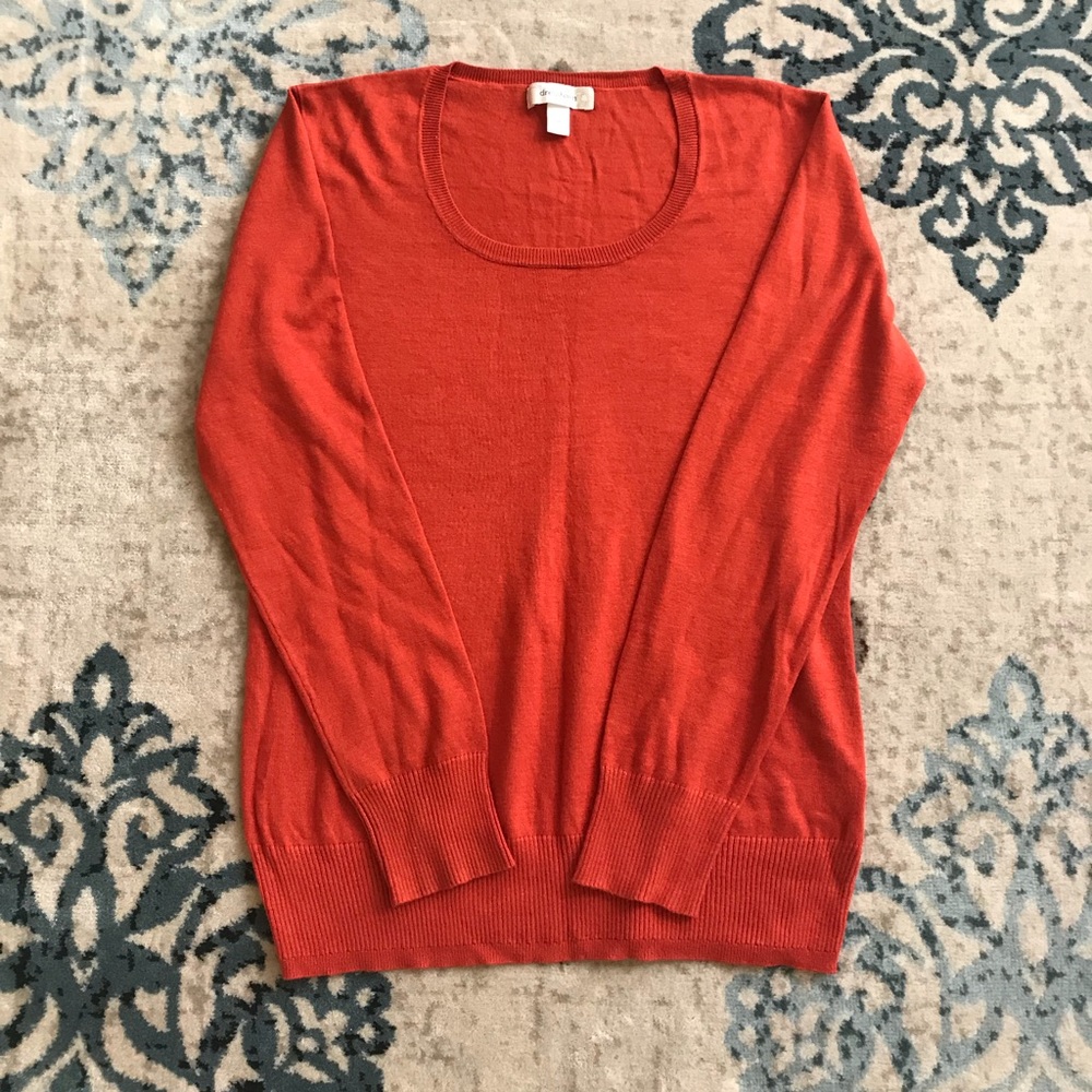Dress Barn Deep Orange Sweater