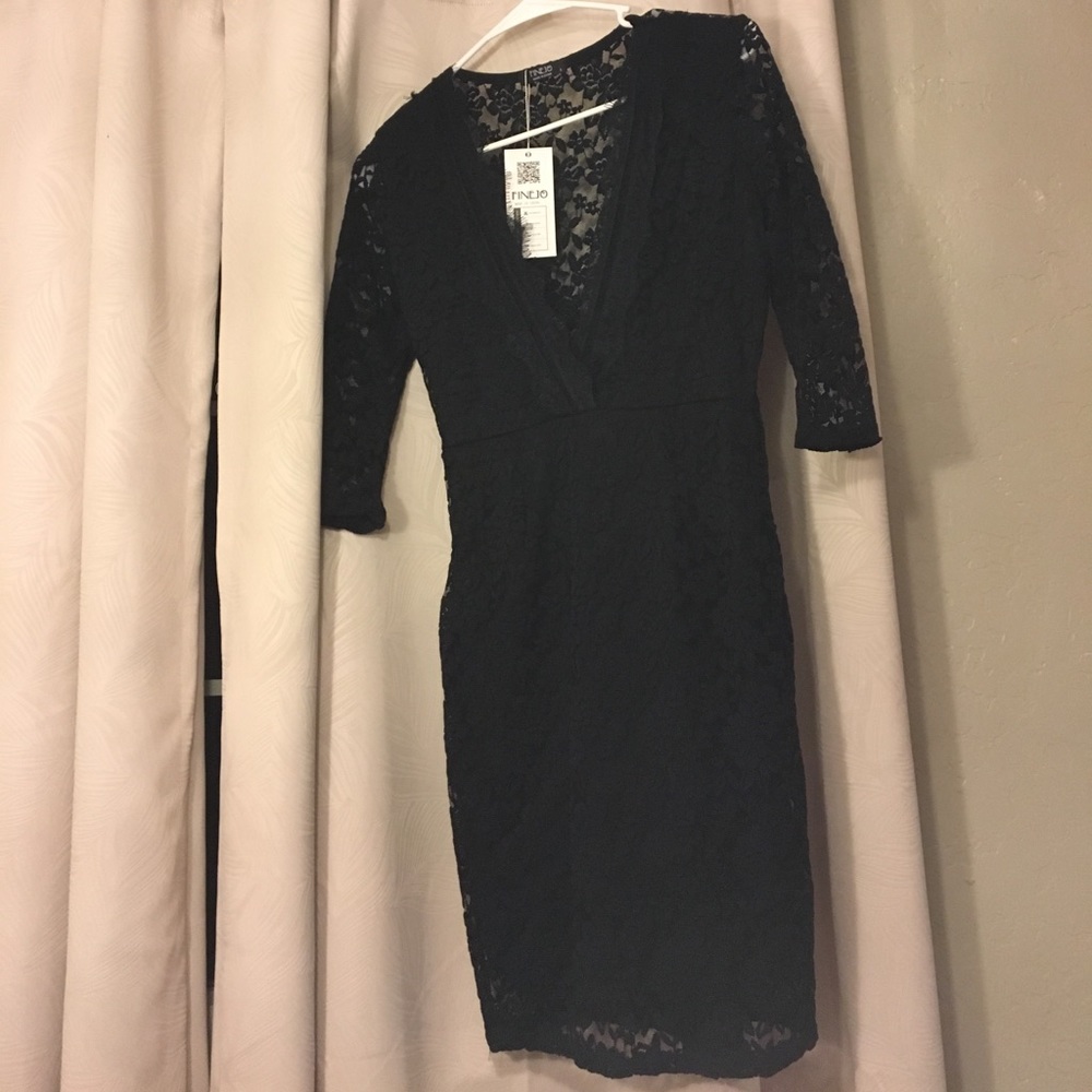 Black lace dress