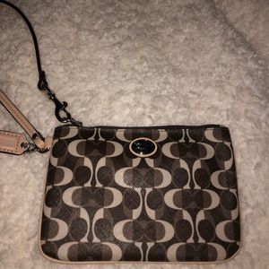 Coach leather wristlet