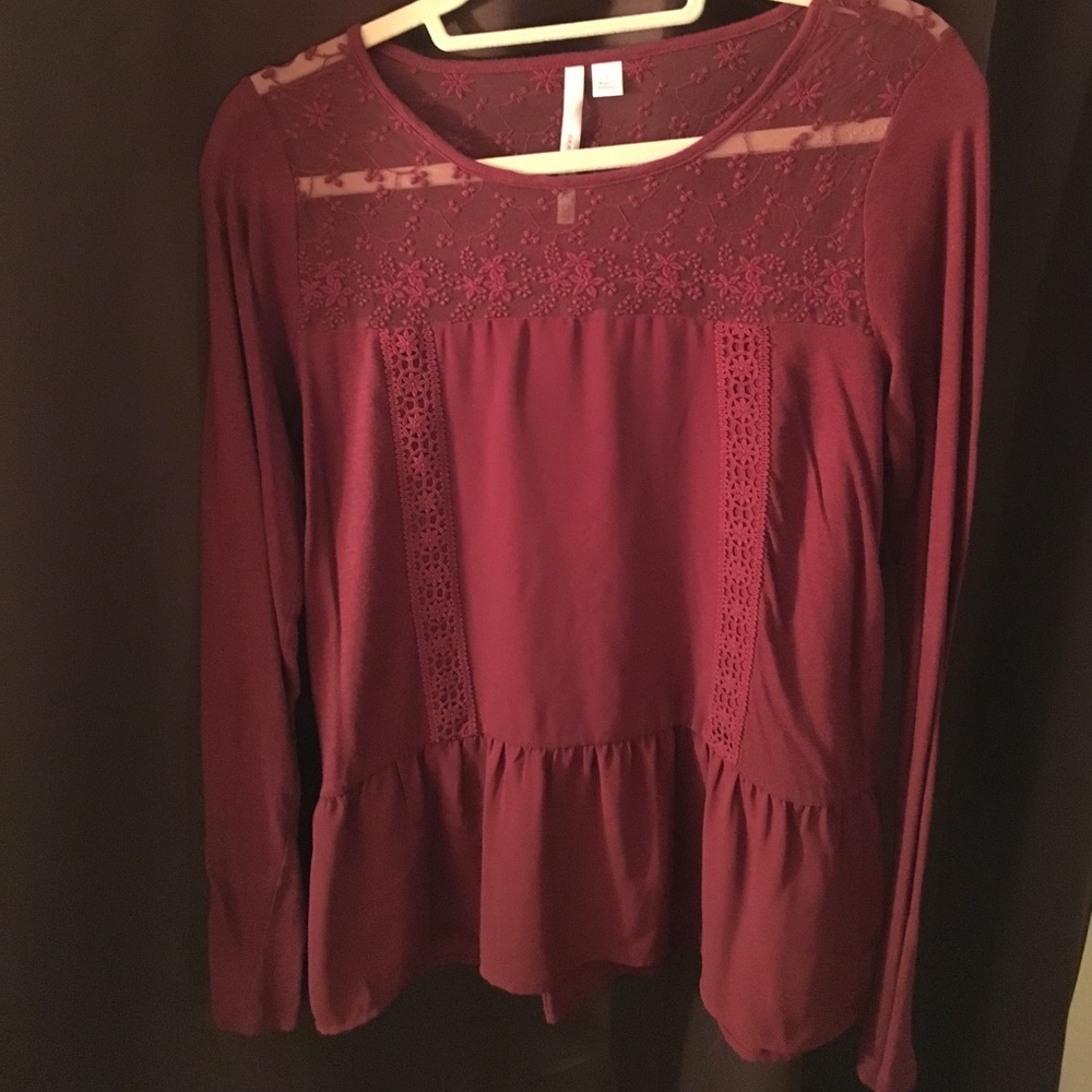 Long Sleeve Peplum Top