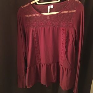 Long Sleeve Peplum Top