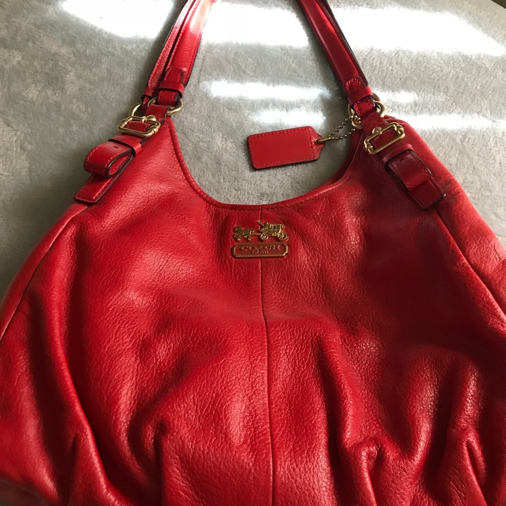 🌹REDUCED🌹Red leather coach purse