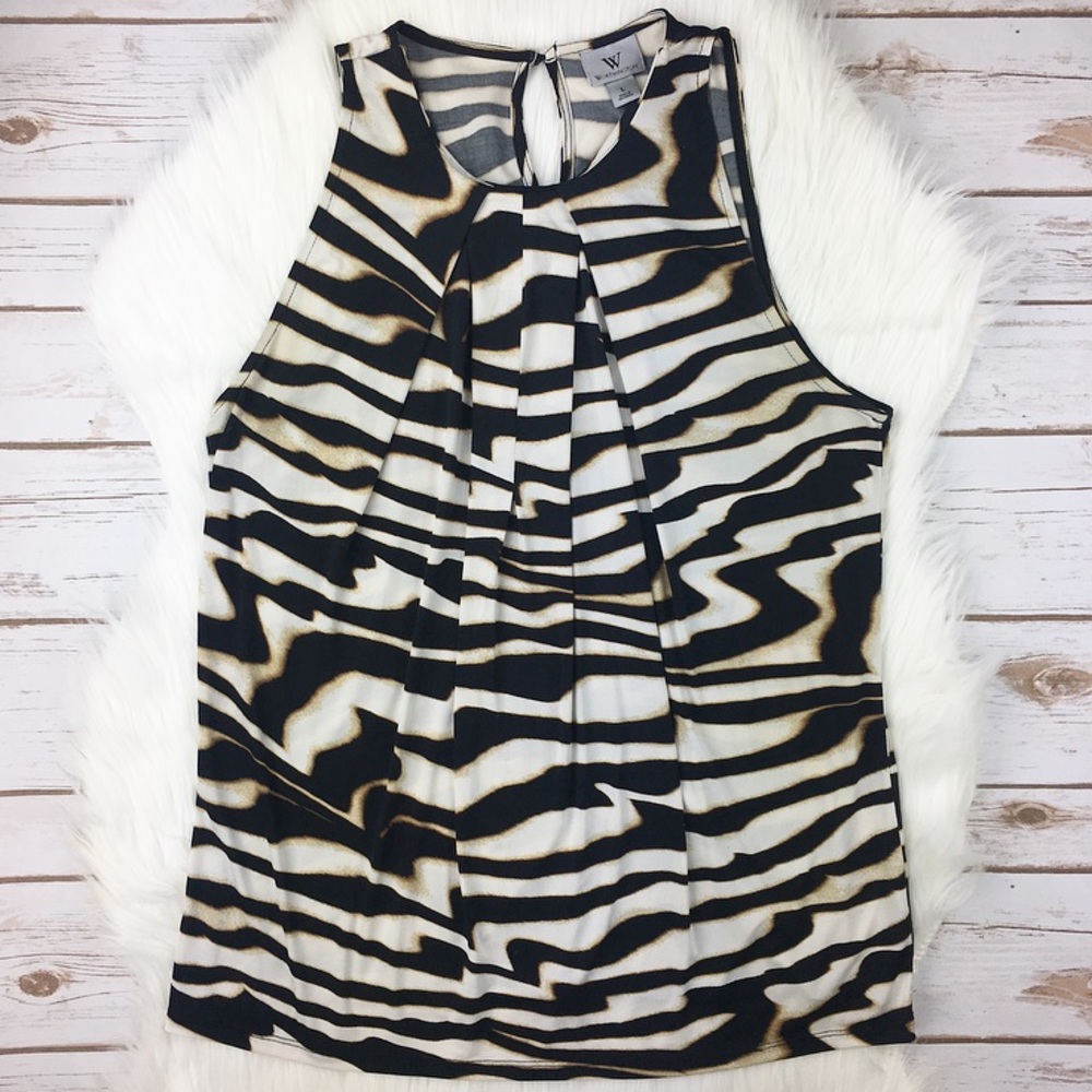 Animal Print Sleeveless Blouse