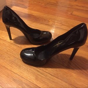 Patent leather heels