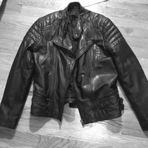 Asos genuine biker leather jacket