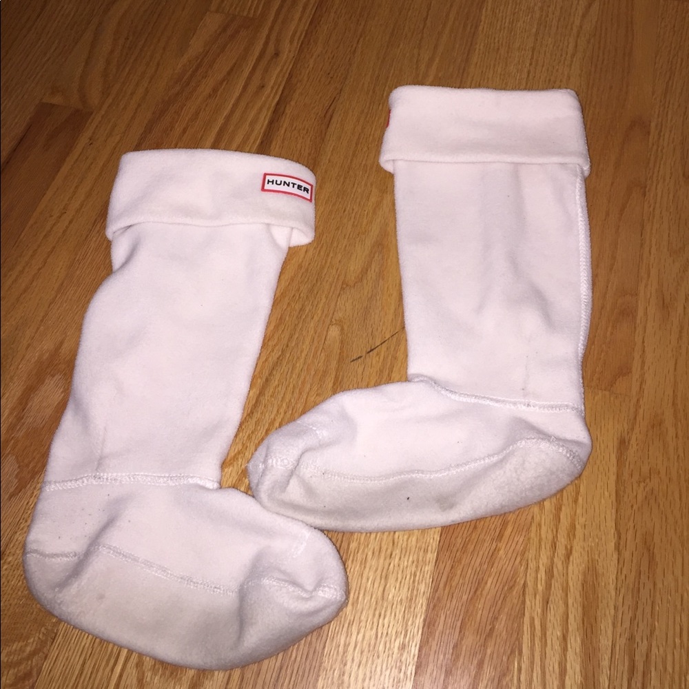Cream White tall hunter socks