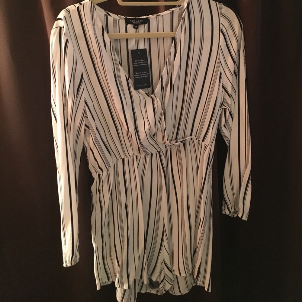 Pin stipe romper