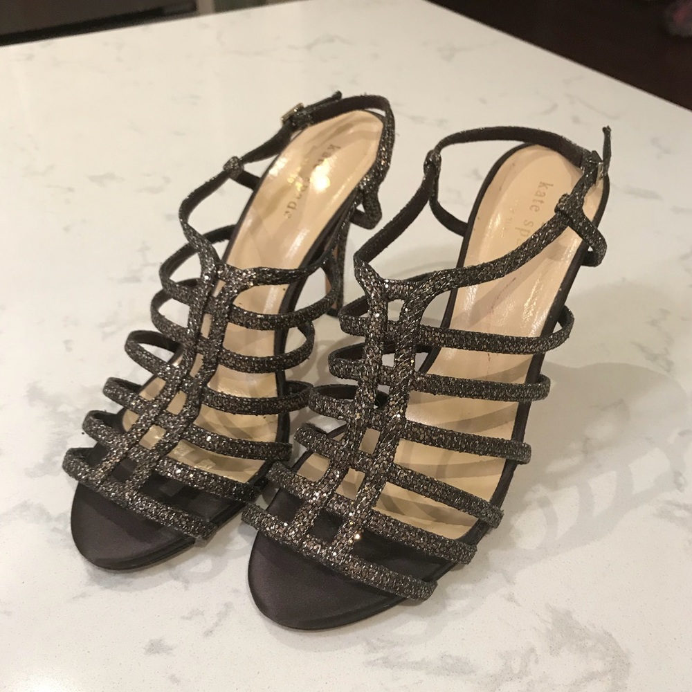 Kate Spade Bronze Cage Strap Heel