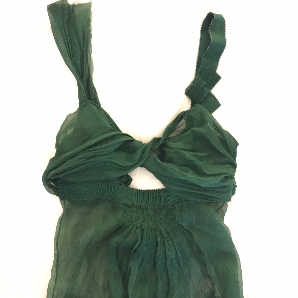 Alessandro Dell'acqua dark green chemise top