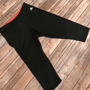 Adidas black crop workout pants