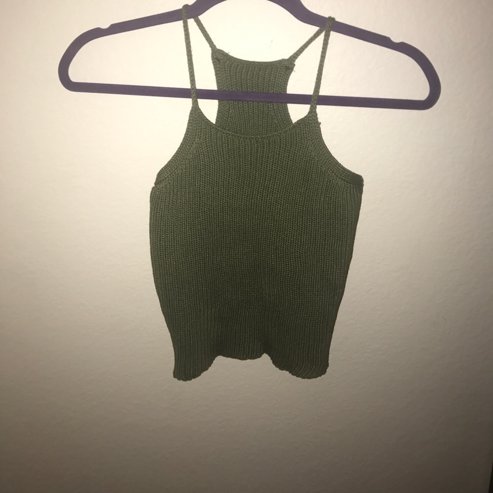 Crop top olive green