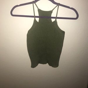 Crop top olive green