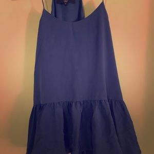 Tibi Silk Cami with Drop Waist Peplum Detail