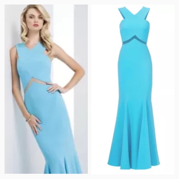 Turquoise gown - Picture 2 of 7
