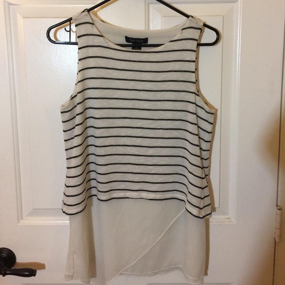White House Black Market Layered Sleeveless Top
