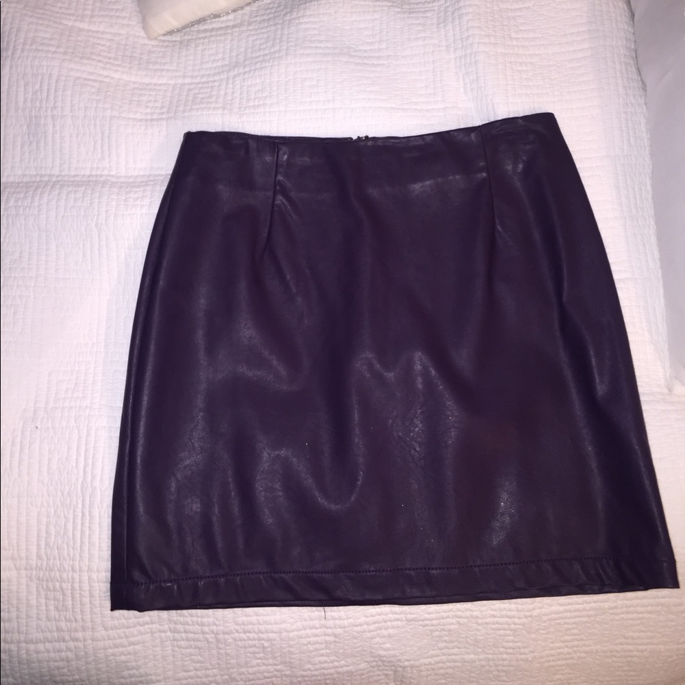 Leather pencil skirt