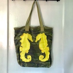 Seahorse Embellished Tote