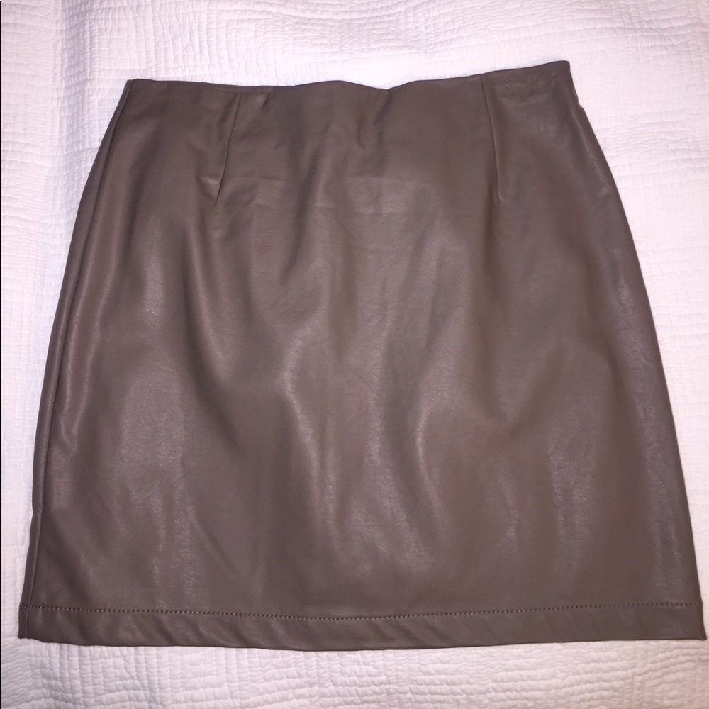 Leather pencil skirt