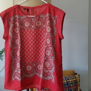 Mango printed blouse