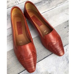 Ipanema Woven Leather Brown flats “salsa”
