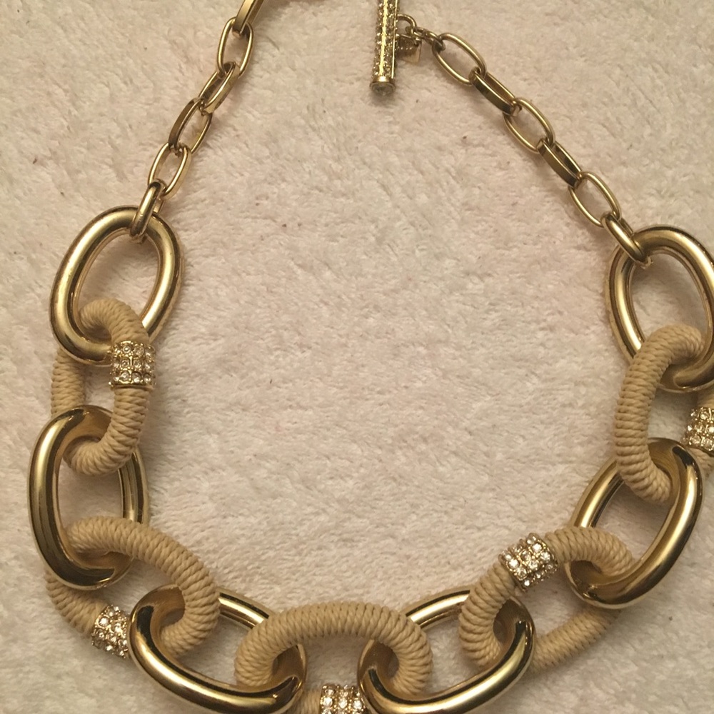Chunky necklace Gold/Tan