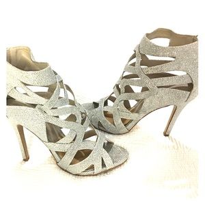 Silver Aldo heels