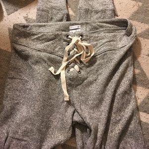 Knit Lace Up Thermal Leggings