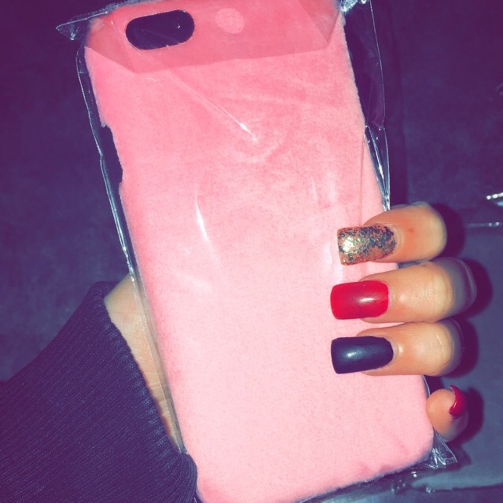 Fluffy phone case