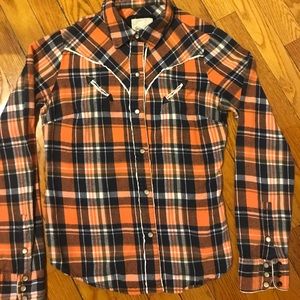 Orange & navy flannel Heritage 1891