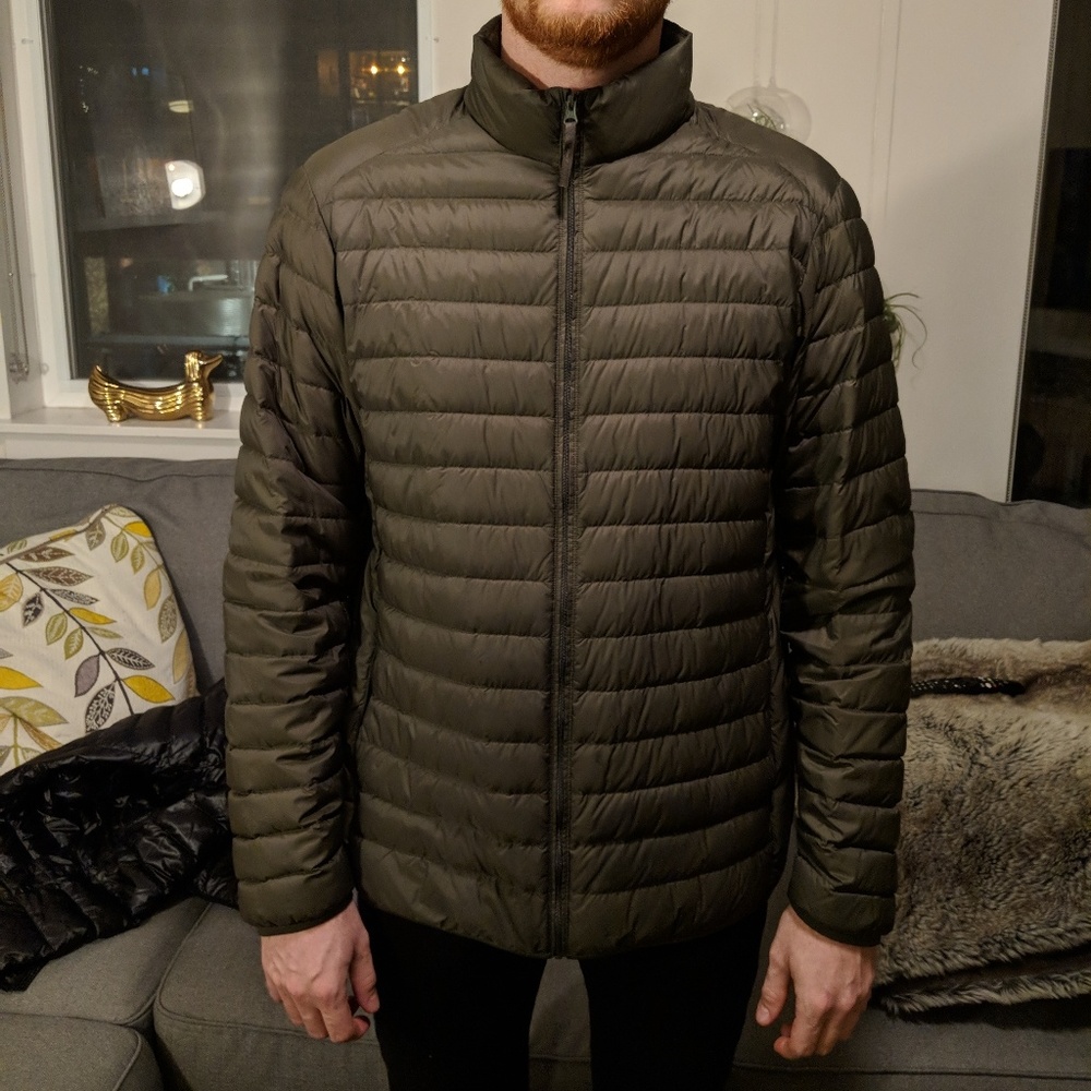 Green Uniqlo Ultra Light Down Jacket