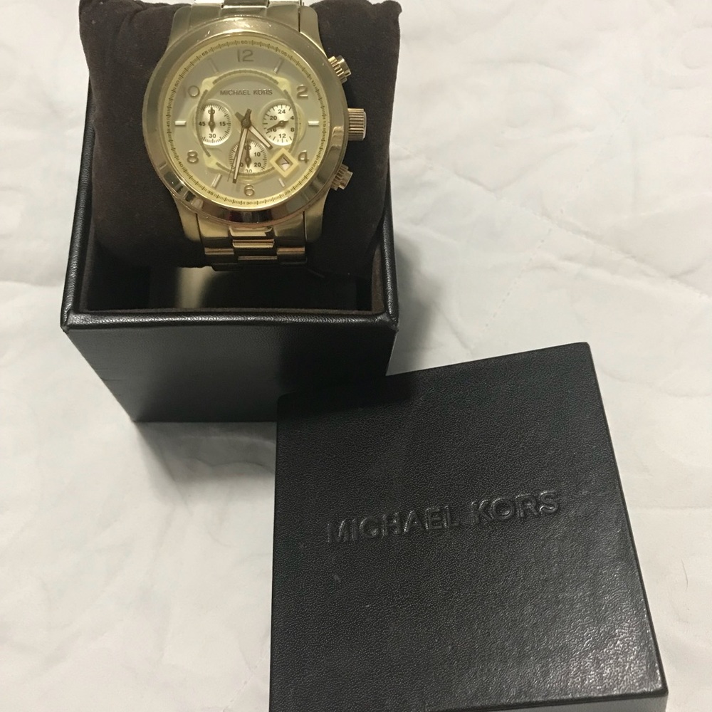 Oversized Gold Michael Kors watch