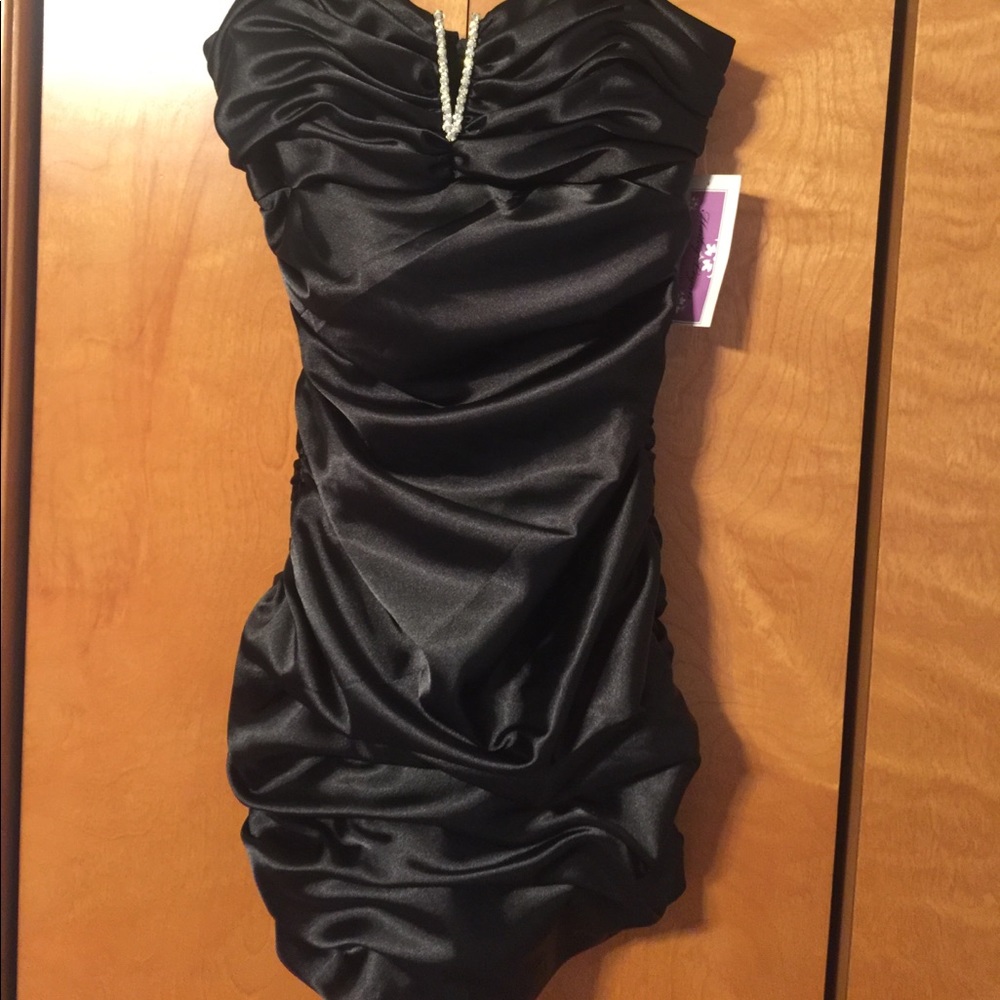 Short, black formal dress