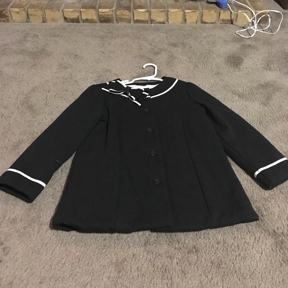 Black and White Pea Coat