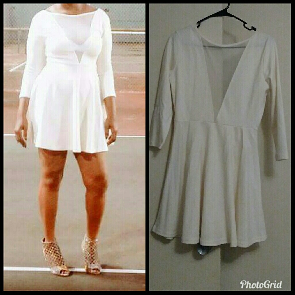 Cream colored skater style dress