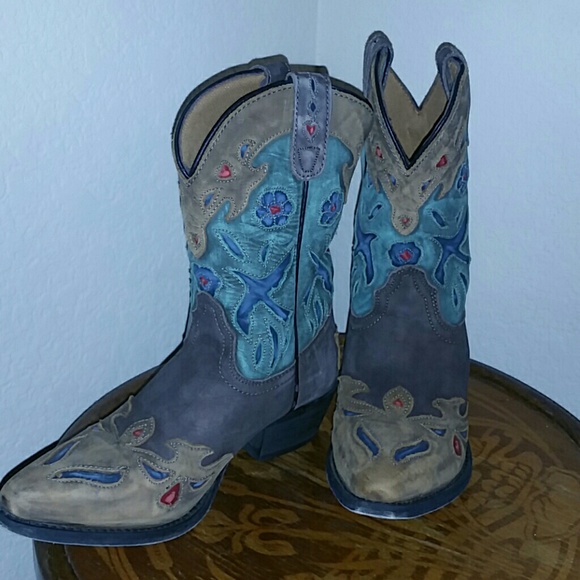girls blue cowboy boots