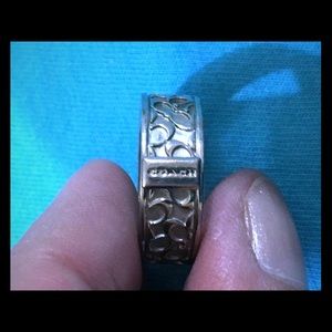 Coach logo ring sz7