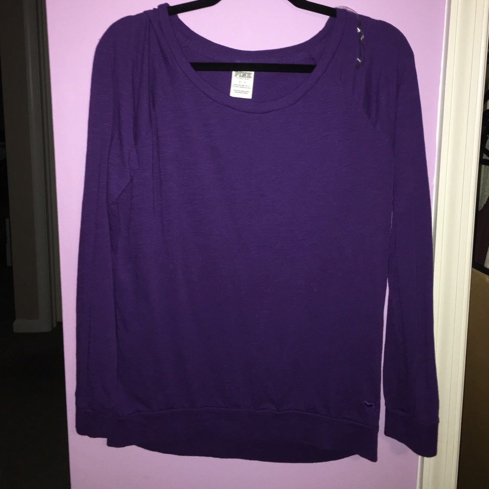 purple and maroon long sleeve slouchy shirt