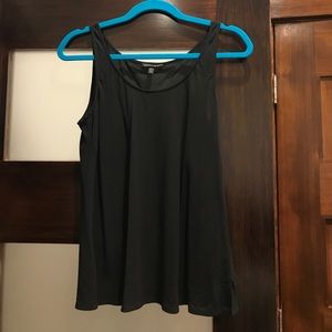 Eileen Fisher black silk shell tank sz small